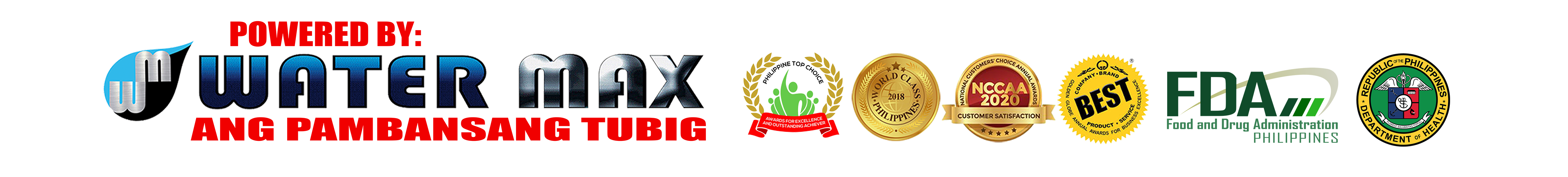 Powered by Watermax — FDA Registered, Award-winning water purification technology