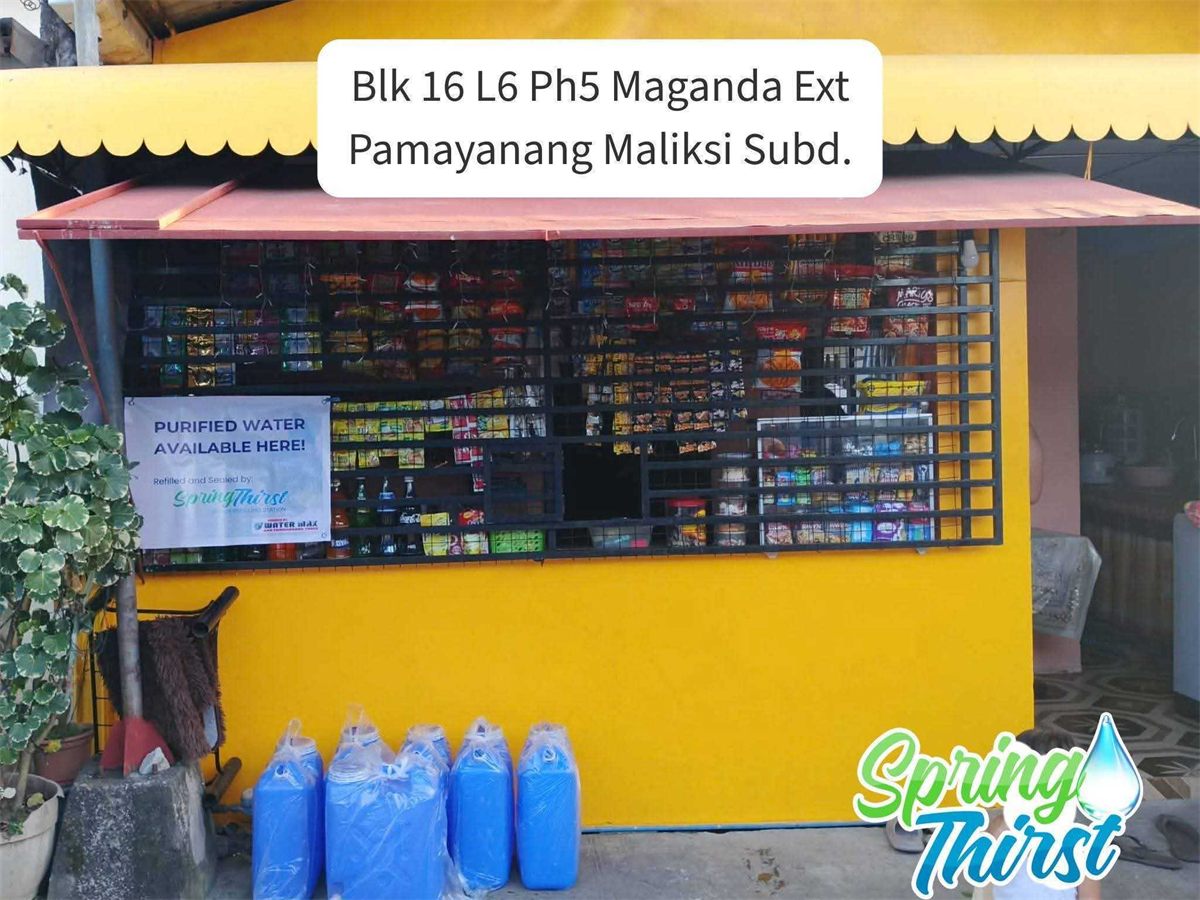 Spring Thirst reseller partner store at Pamayanang Maliksi